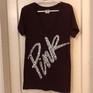 PINK Victoria's Secret Tops - Victoria’s Secret PINK v neck t-shirt PINK Victoria's Secret Tops - Victoria’s Secret PINK v neck t-shirt